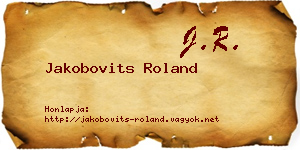 Jakobovits Roland névjegykártya